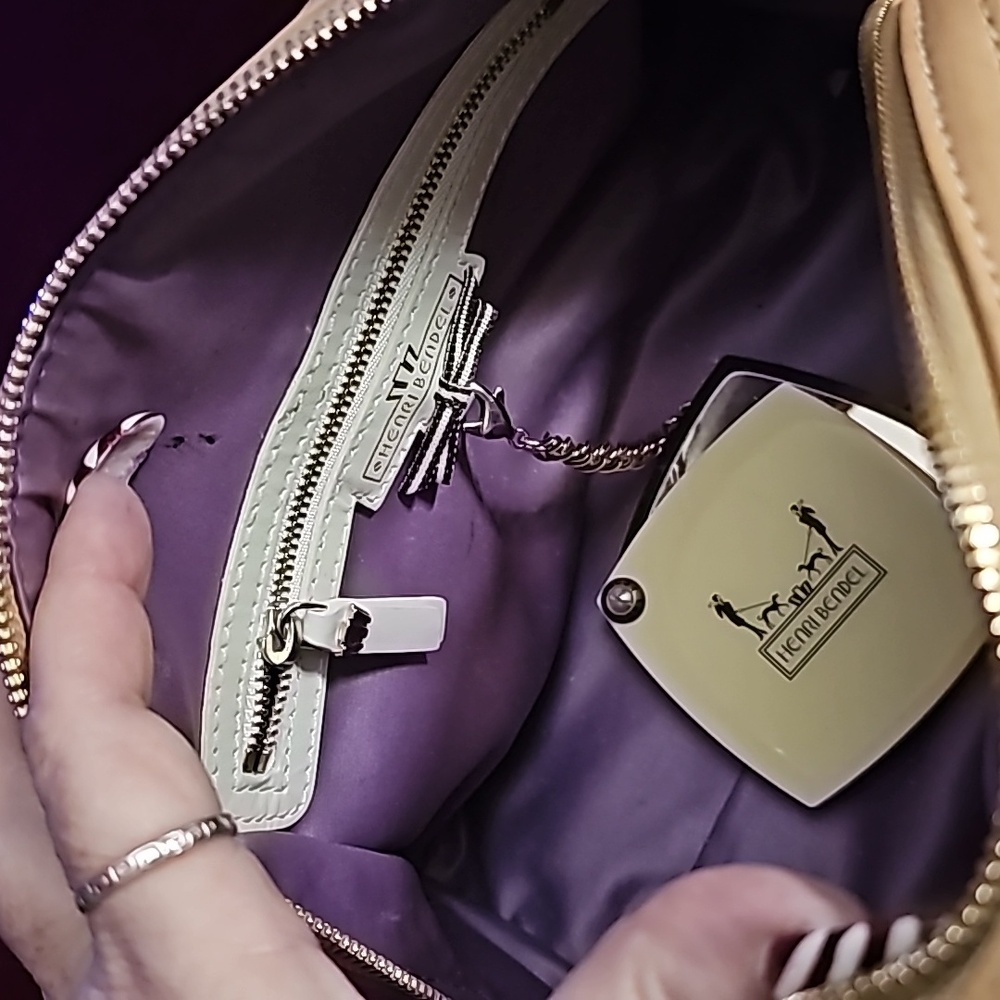 Henri Bendel Centennial Barrel Two-Way Satchel w/ Mirror - Picture 13 of 17